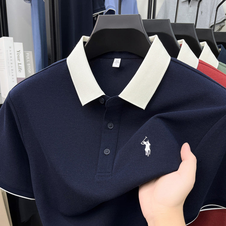 Men's Breathable Short Sleeve Polo Shirt