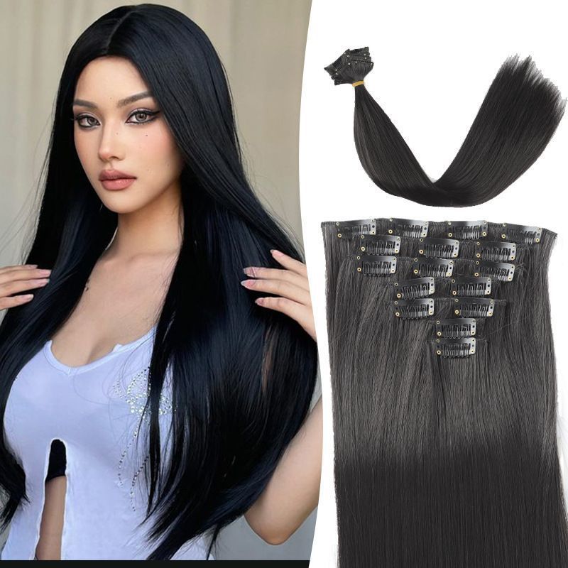 Women's Seven-Piece Straight Hair Extension Wig Set
