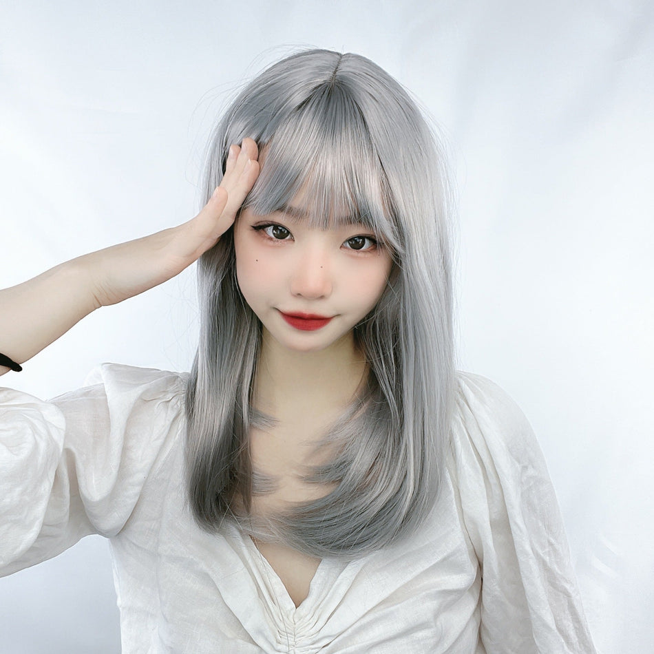 Women's Long Straight Clavicle Wig with Natural Full Coverage