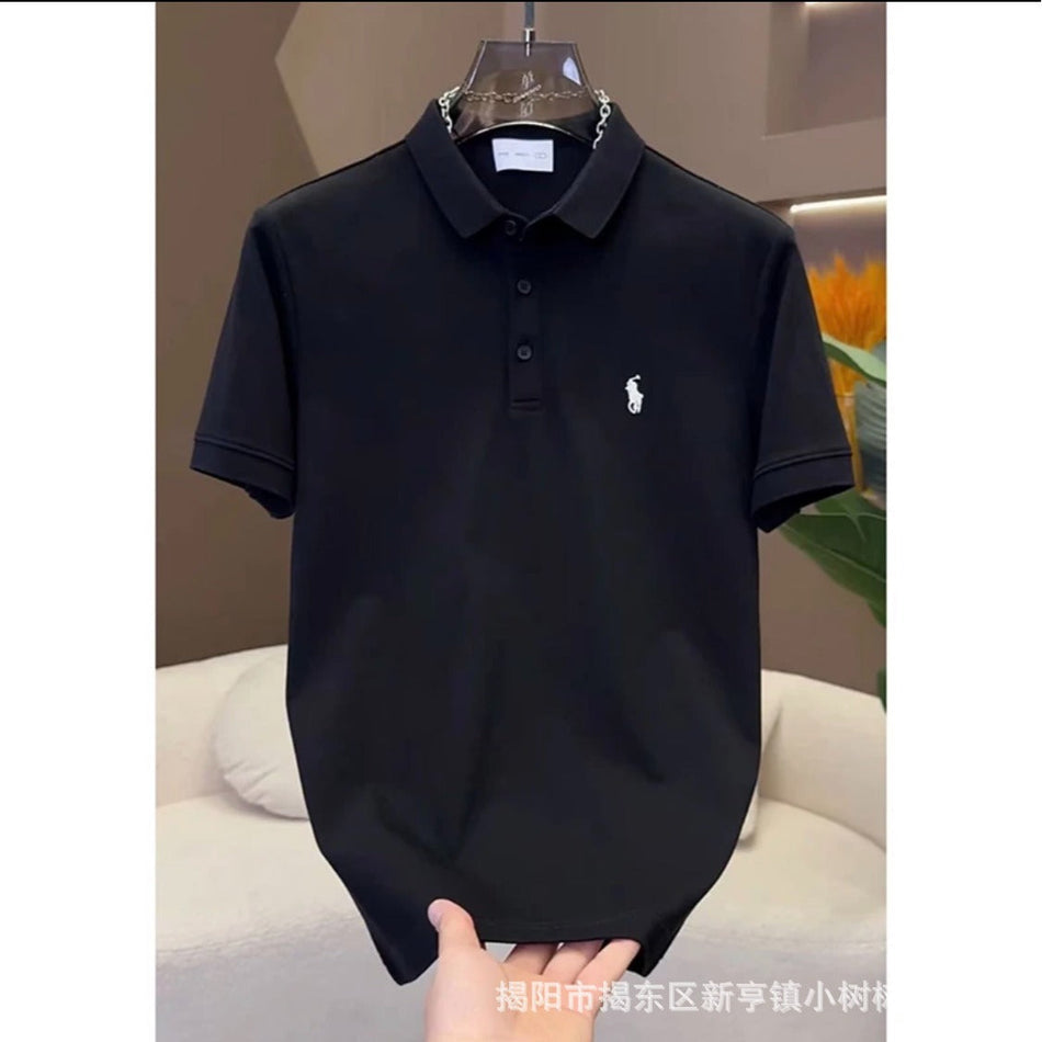 Men's Embroidered Polo Shirt Short Sleeve
