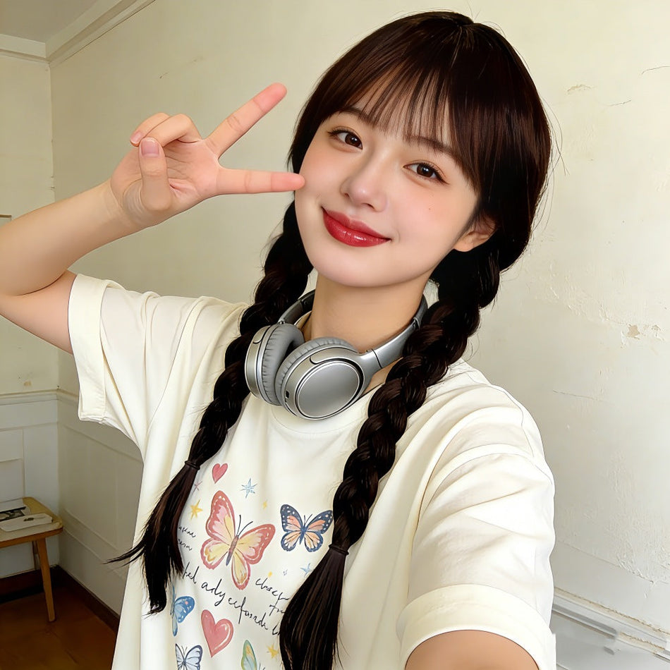 Long Double Ponytail Cosplay Wig for Men and Women