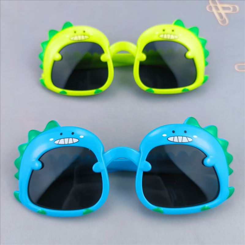 Kids' Polarized Dinosaur Sunglasses with Soft Silicone Frame