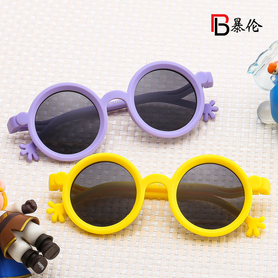 Kids' Polarized Round Silicone Sunglasses with UV Protection