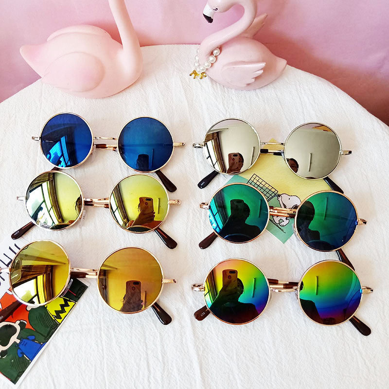 Kids' Retro Round Metal Frame Sunglasses with UV Protection
