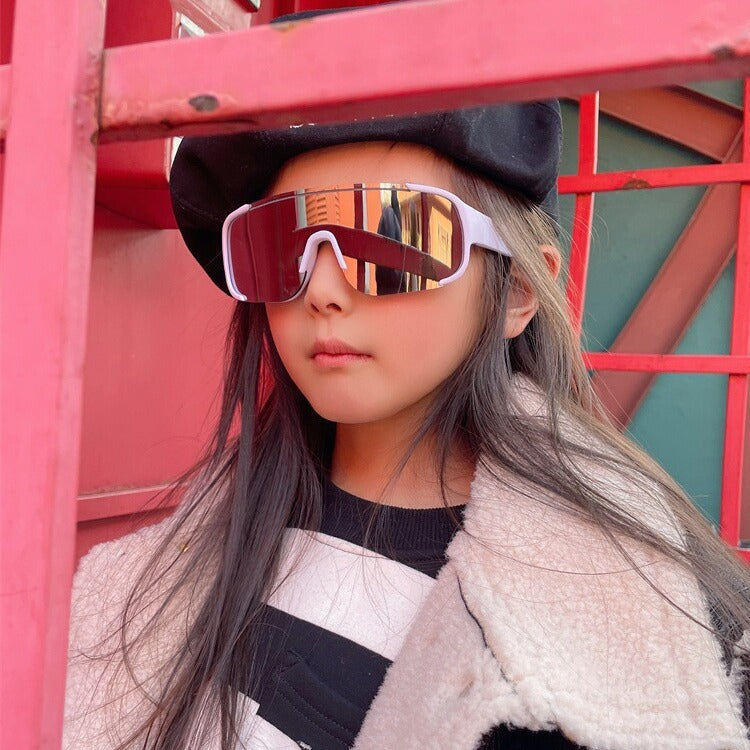 Kids' Oversized Sports Sunglasses with UV Protection