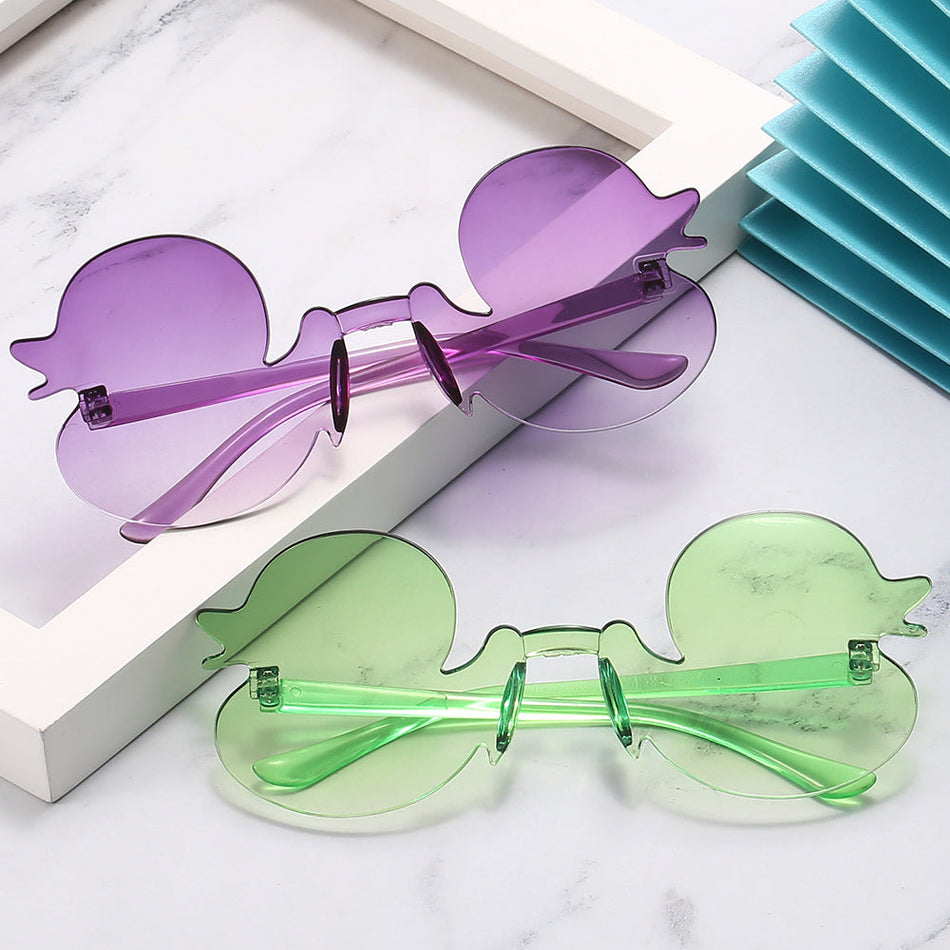 Kids' Cartoon Duck Rimless Sunglasses with UV Protection