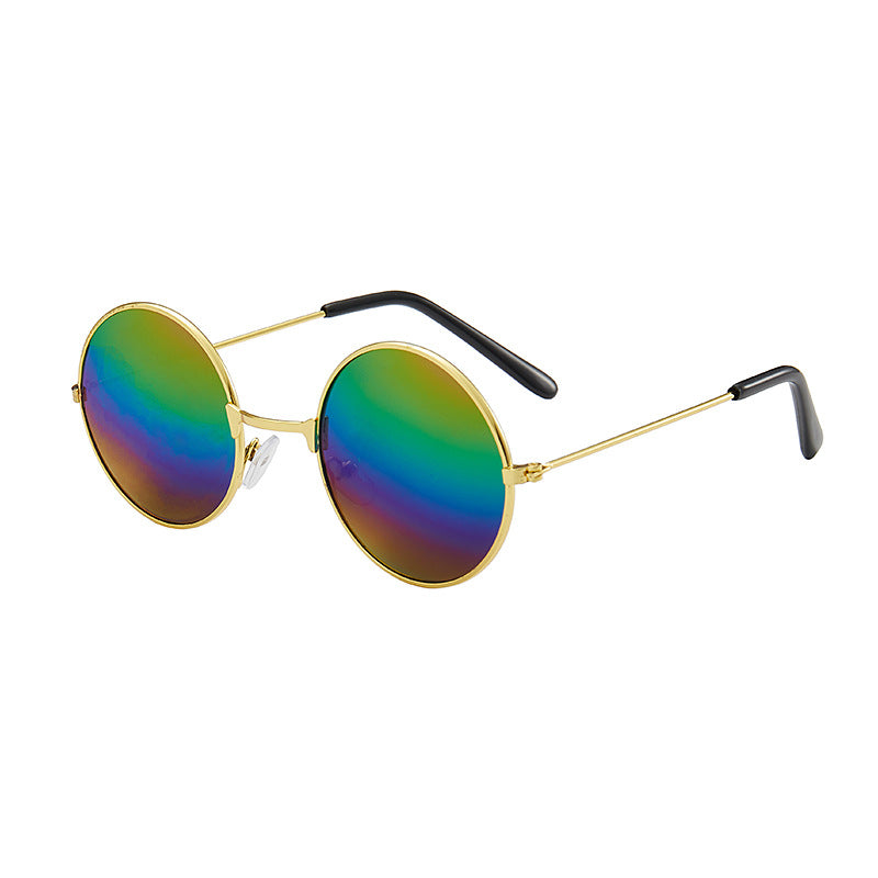 Kids' Colorful Round Reflective Sunglasses with UV Protection