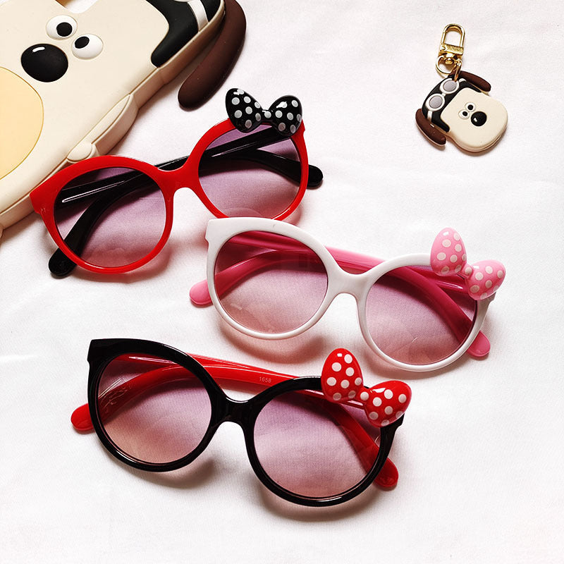 Kids' Bowknot Sunglasses with UV Protection for Girls