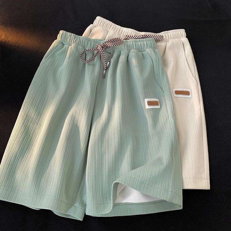Unisex Ice Silk Shorts Loose Fit Quick Dry Summer Pants