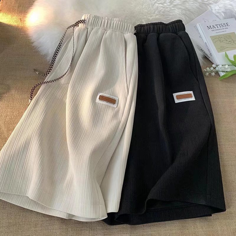 Unisex Ice Silk Shorts Loose Fit Quick Dry Summer Pants