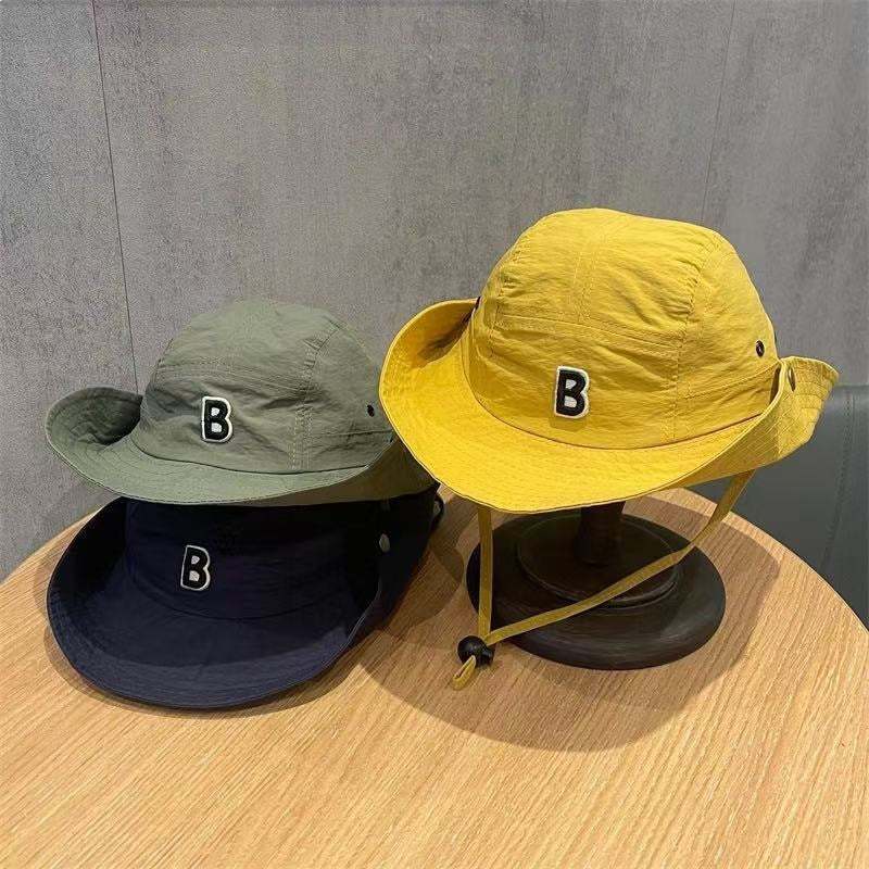 Kids' Wide Brim Fisherman Hat with Sun Protection Design