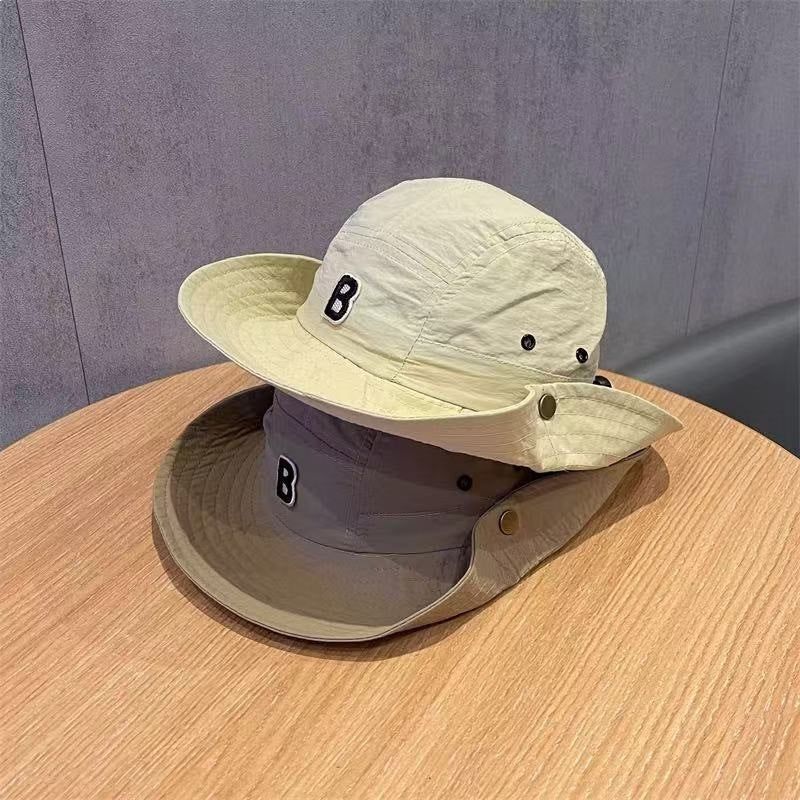 Kids' Wide Brim Fisherman Hat with Sun Protection Design