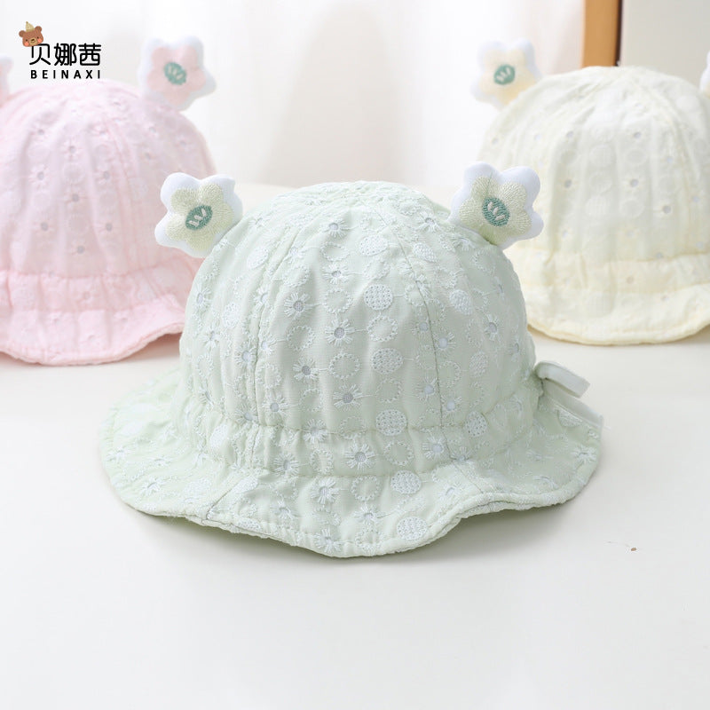 Baby Girls' Lightweight Fisherman Hat with Sun Protection