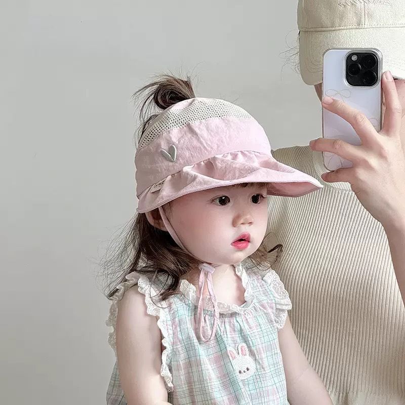 Baby Breathable Empty Top Sun Hat with Wide Brim Design