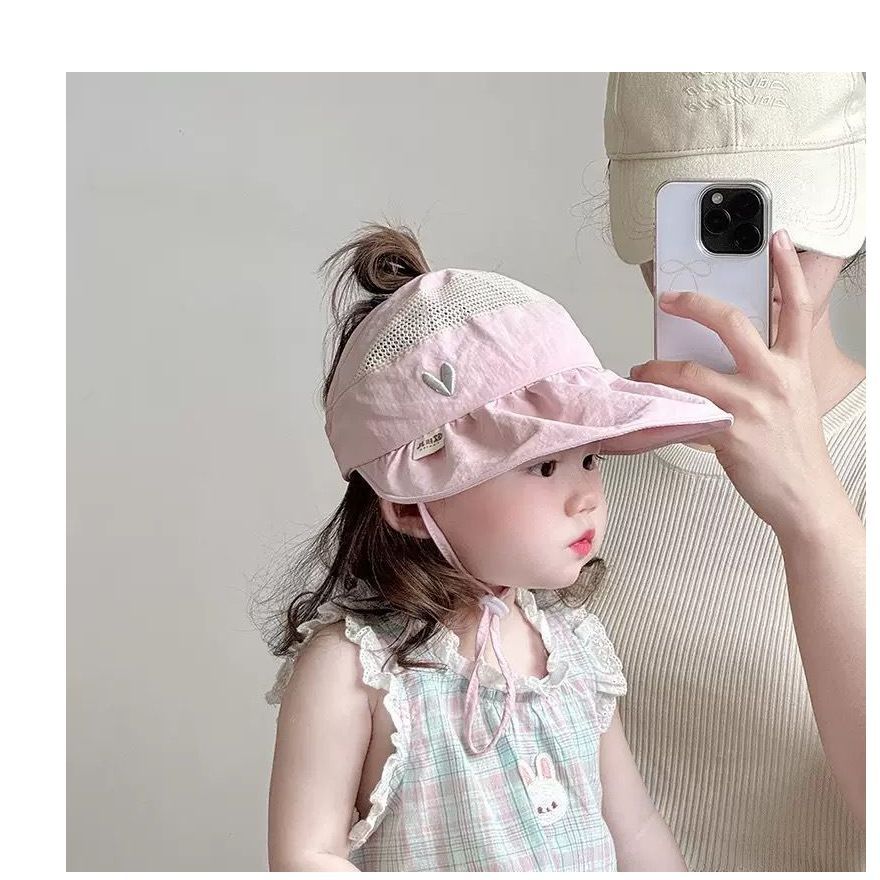 Baby Breathable Empty Top Sun Hat with Wide Brim Design