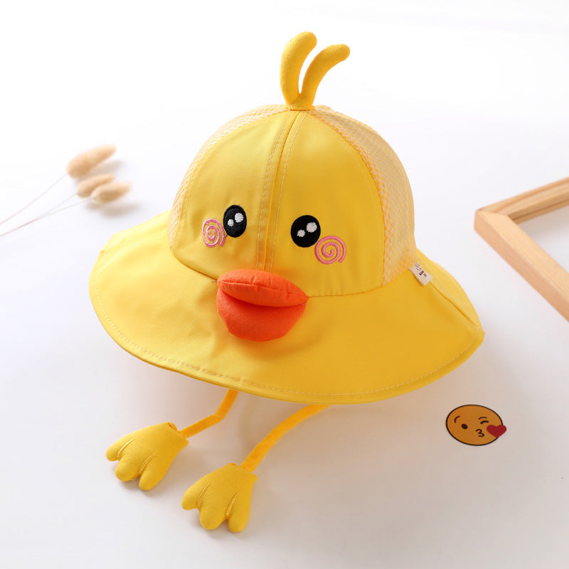 Baby Cartoon Fisherman Hat with Wide Brim Sun Protection