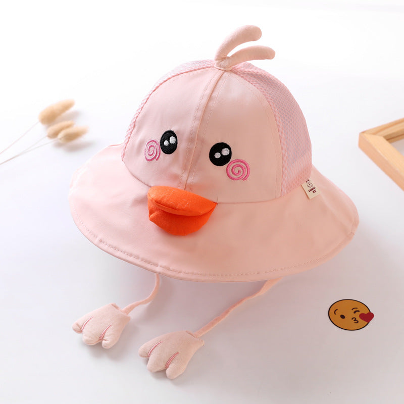 Baby Cartoon Fisherman Hat with Wide Brim Sun Protection