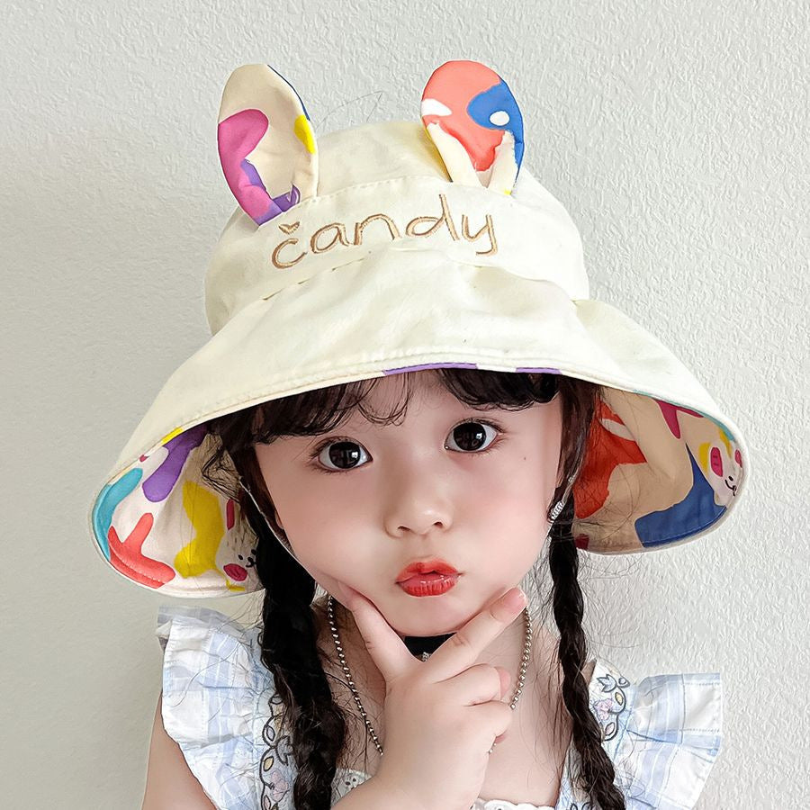 Kids' Open Top Wide Brim Sun Hat for Outdoor Protection