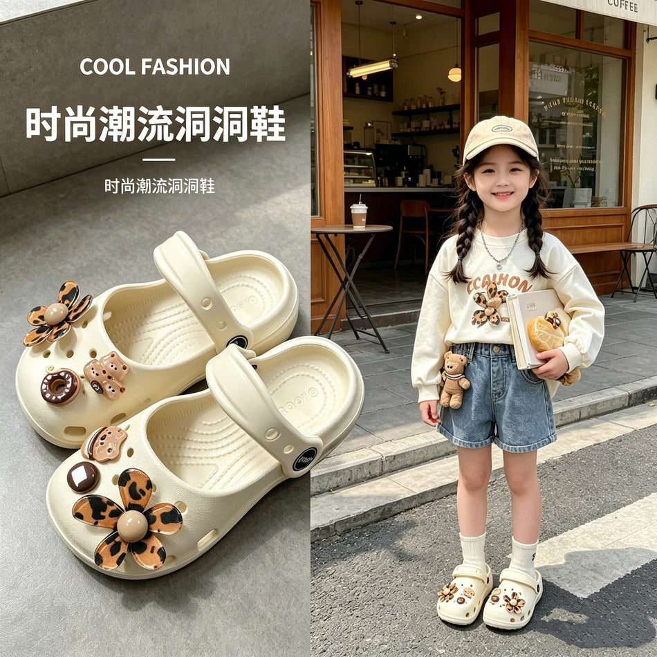 Girls' Ballet Style Clogs Non-Slip Beach Summer Shoes