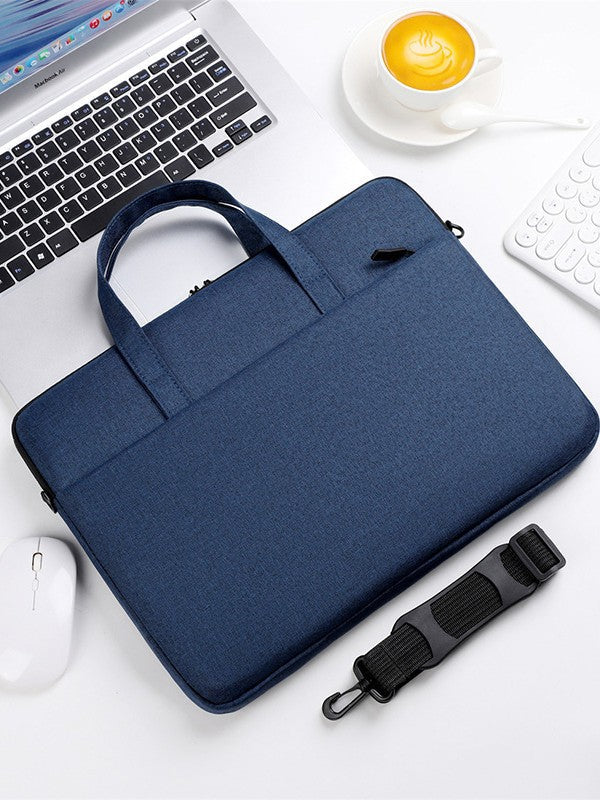 Business Laptop Shoulder Bag for MacBook Solid Color Briefcase
