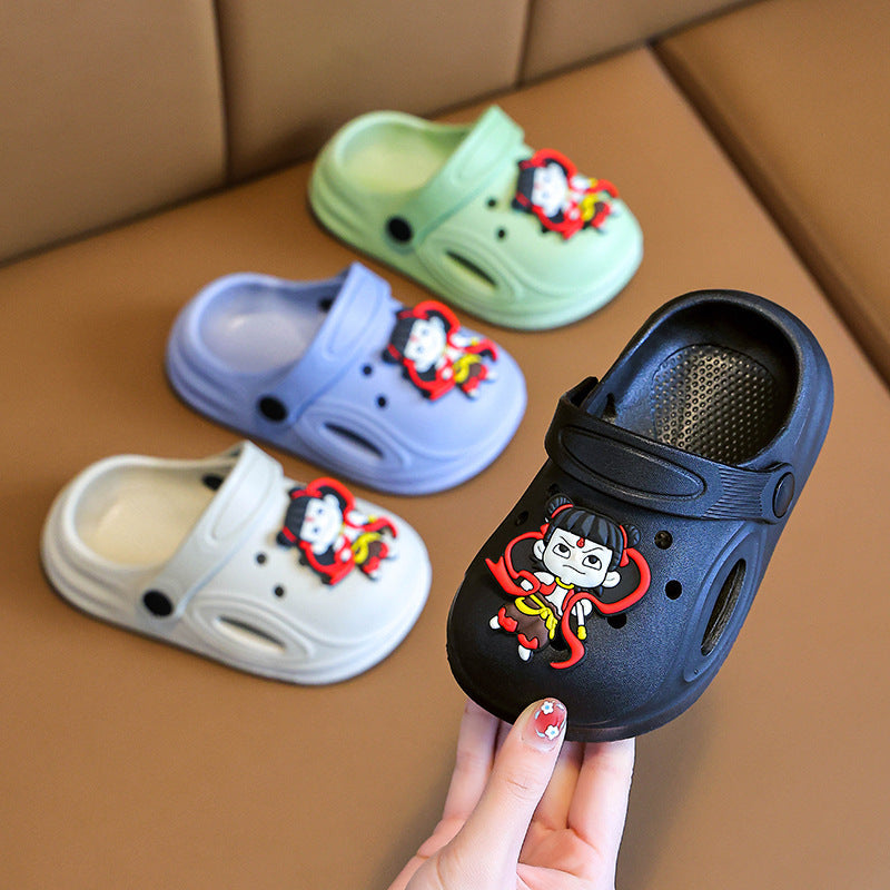 Kids' Cartoon Hero Clogs Soft Sole Non-Slip Beach Sandals