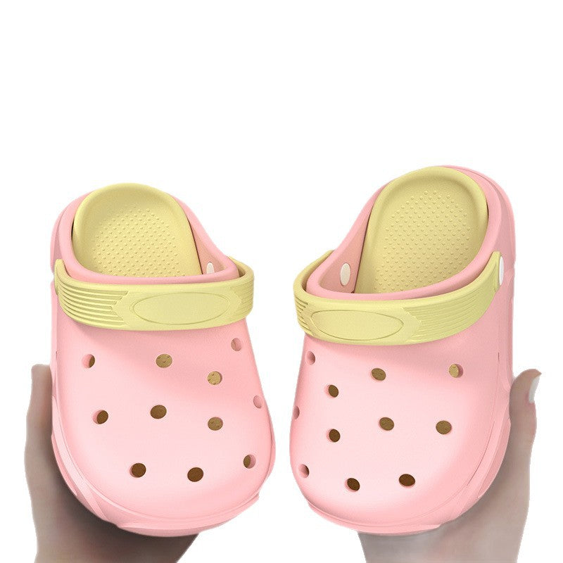 Kids' Cartoon EVA Closed Toe Clogs Non-Slip DIY Sandals