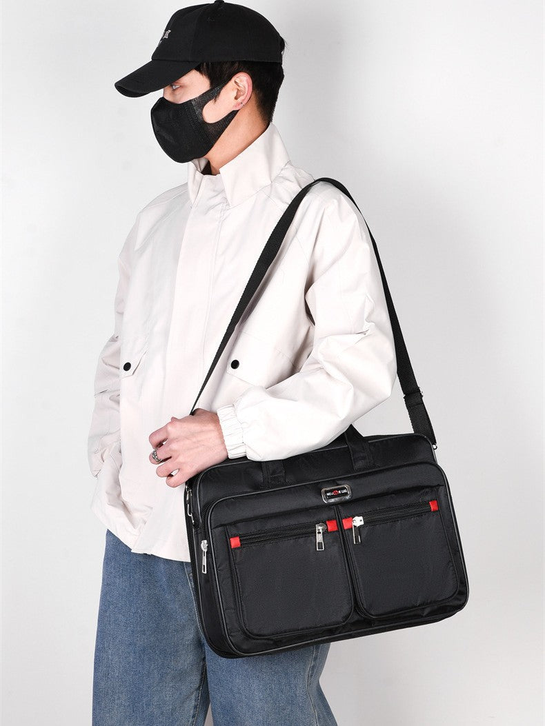 Large Capacity Business Laptop Briefcase Nylon Shoulder Bag