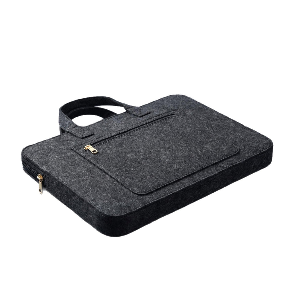 Felt Laptop Bag Business Briefcase Document Storage Handbag