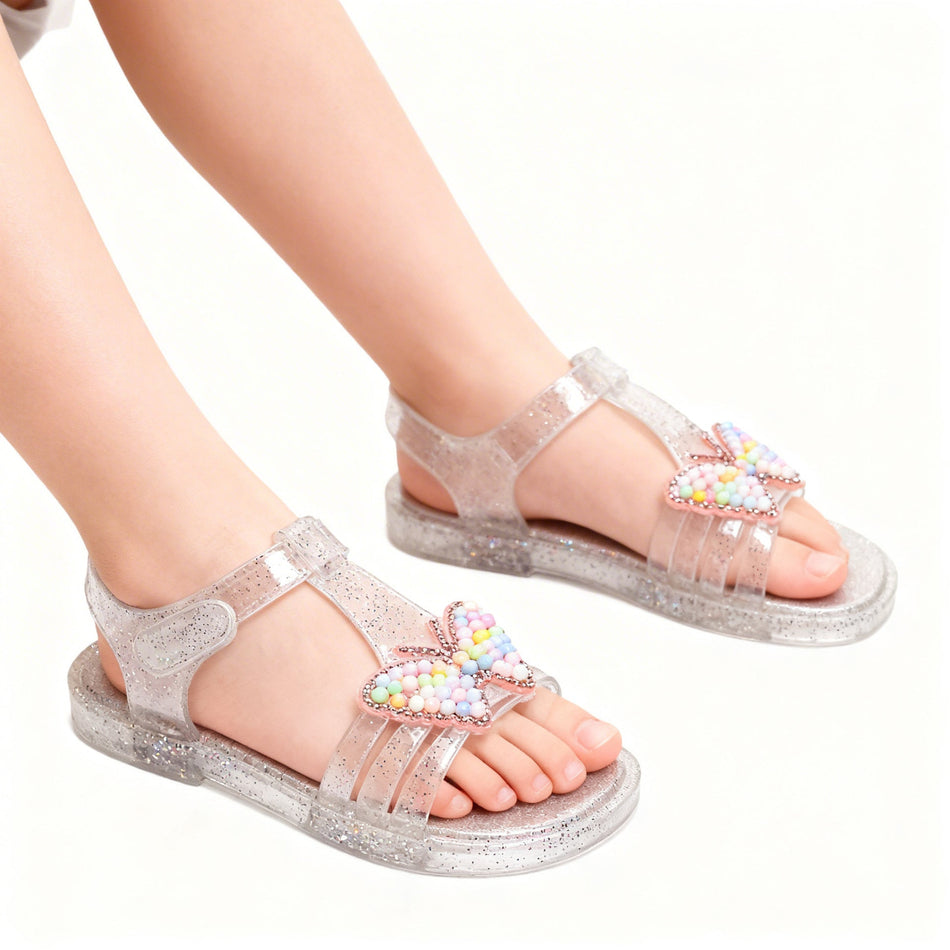 Girls Open-Toe Jelly Clogs Soft Sole Beach Sandals