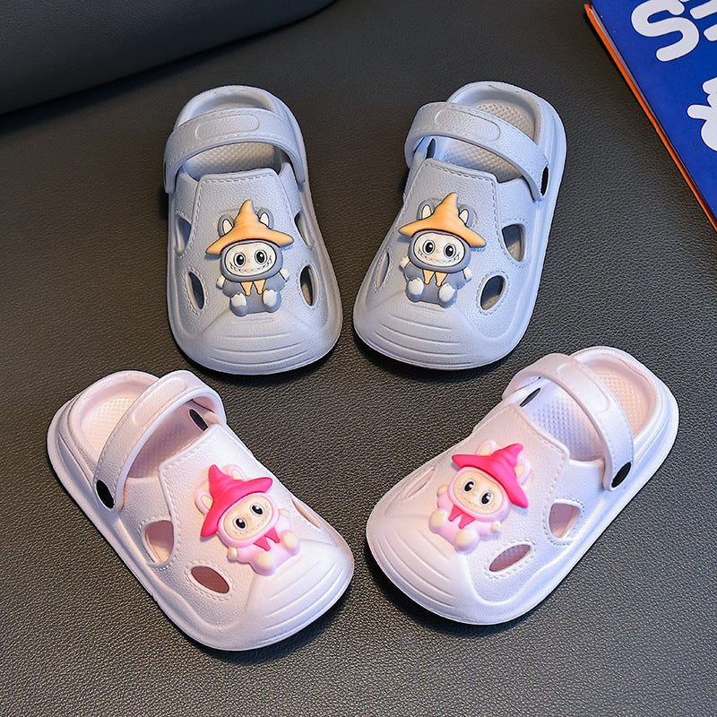 Kids EVA Closed-Toe Bath Slippers with Soft Sole