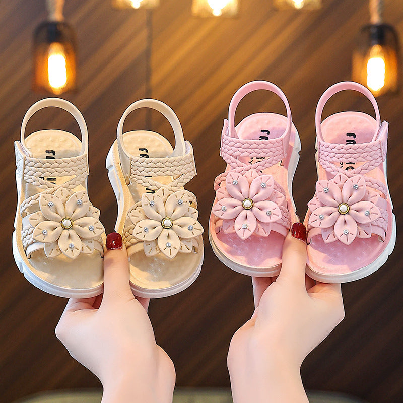 Girls Princess Open-Toe Soft Sole Fashion Sandals