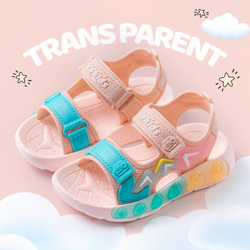 Girls Velcro Soft Sole Non-Slip Beach Sandals