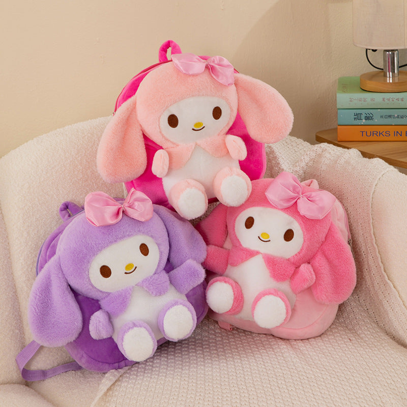 Kids Plush Kindergarten Backpack with Cute Toy Design