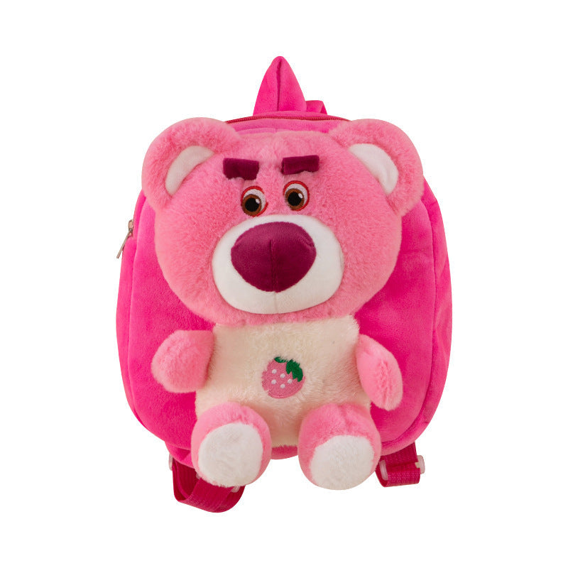 Kids Plush Kindergarten Backpack with Cute Toy Design