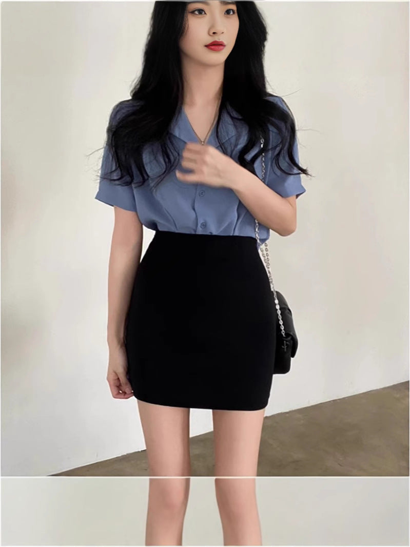 High Waist Elastic Pencil Skirt for Women