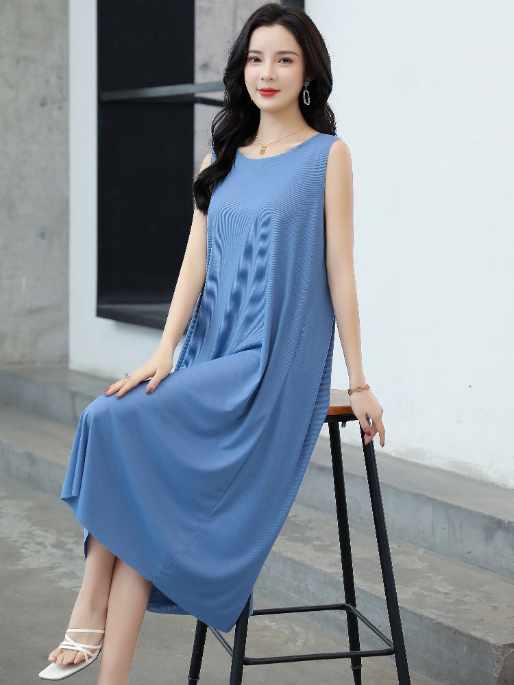 Plus Size Sleeveless A-Line Maxi Dress for Women