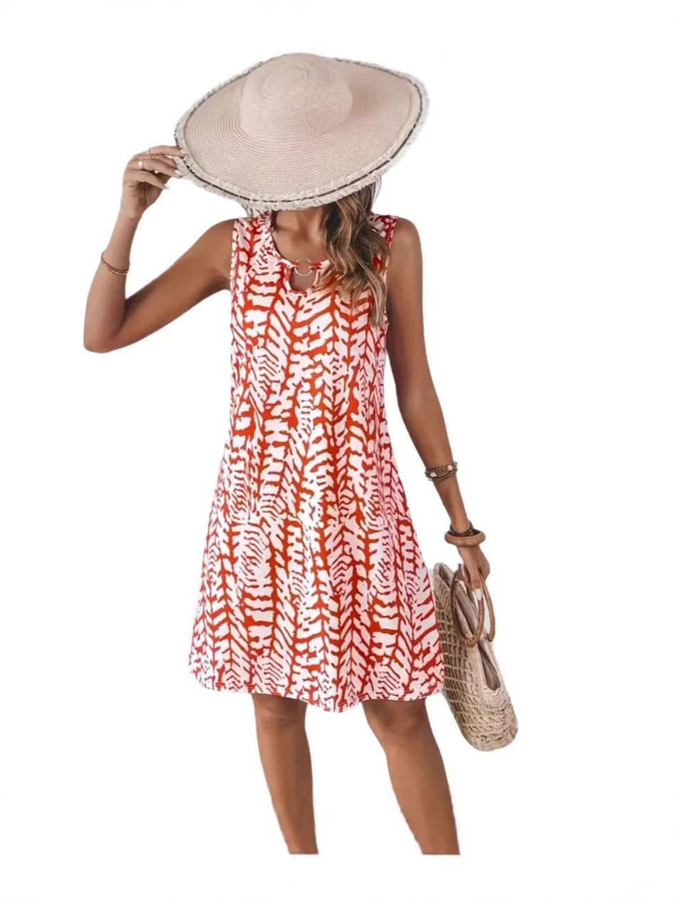 V Neck Milk Silk Sling Midi Dress for Women