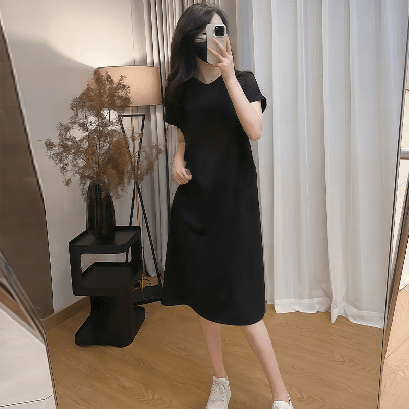 Korean Style Split Midi Sweater Dress for Women