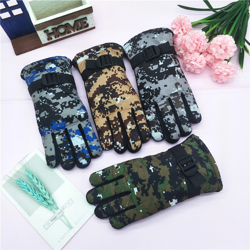 Kids Fleece Lined Winter Ski Gloves