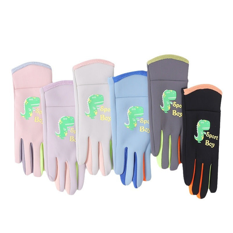 Kids Waterproof Fleece Lined Winter Ski Gloves