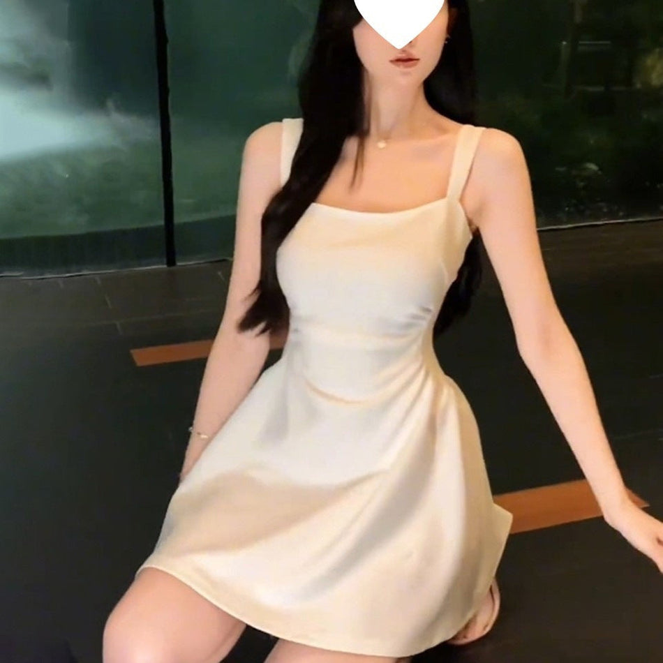 Hepburn Style High Waist A-Line Mini Dress