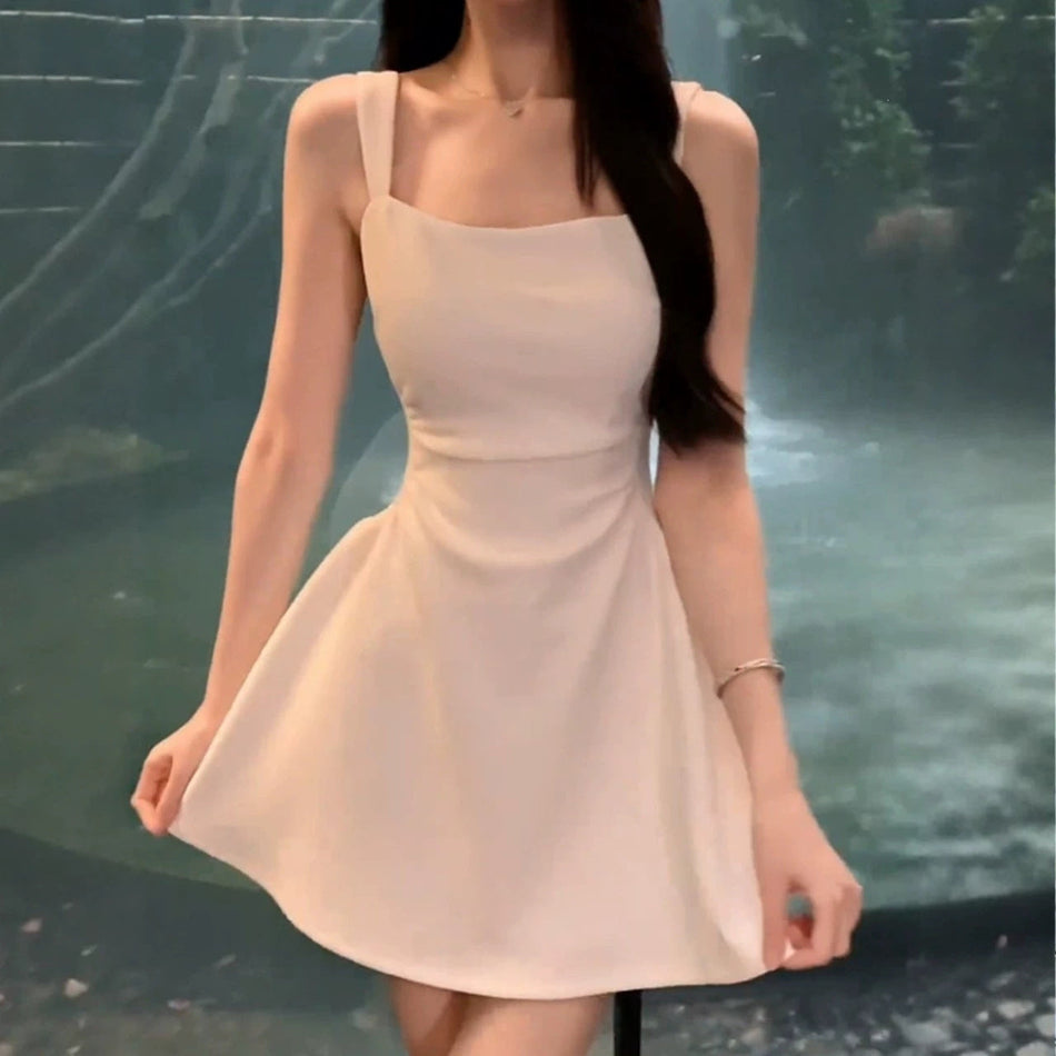 Hepburn Style High Waist A-Line Mini Dress