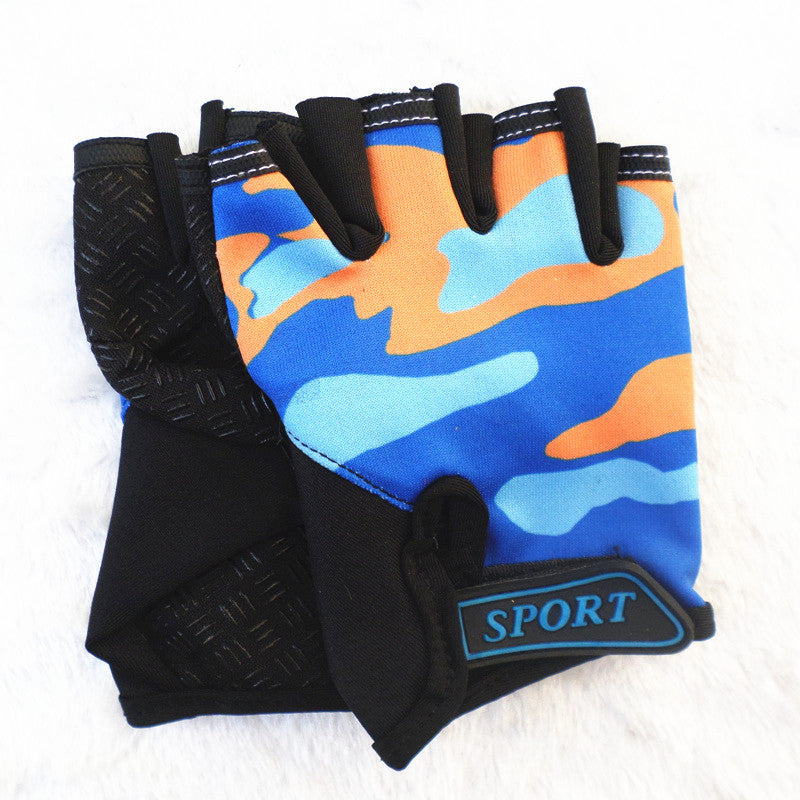 Kids Half-Finger Cycling and Skating Sports Gloves