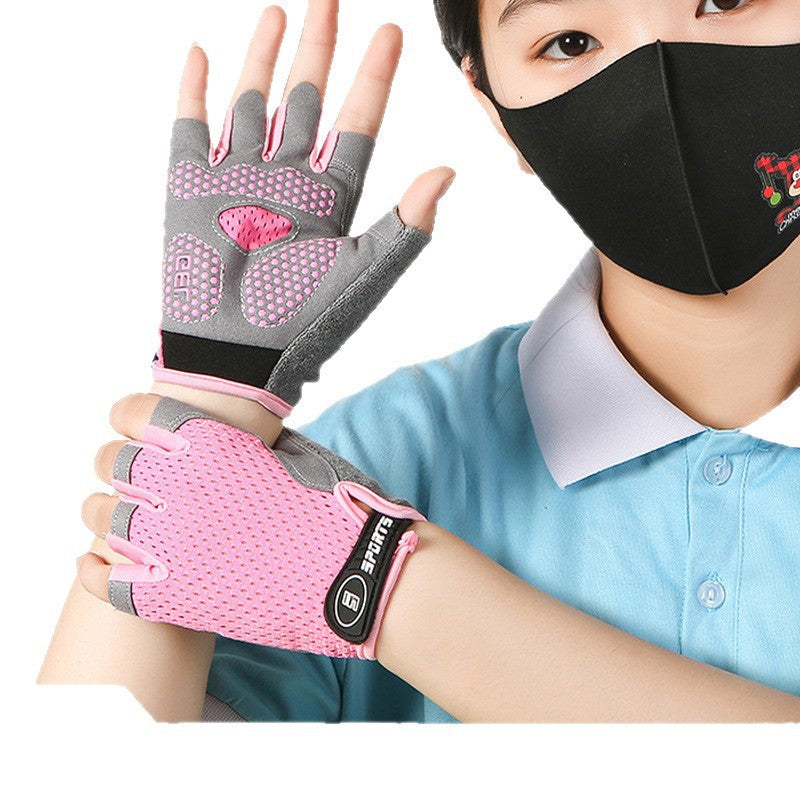 Kids Half-Finger Anti-Slip Cycling Sports Gloves