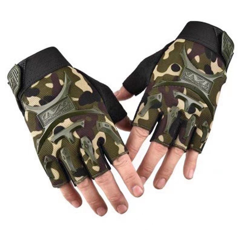 Kids Tactical Half-Finger Breathable Sports Gloves