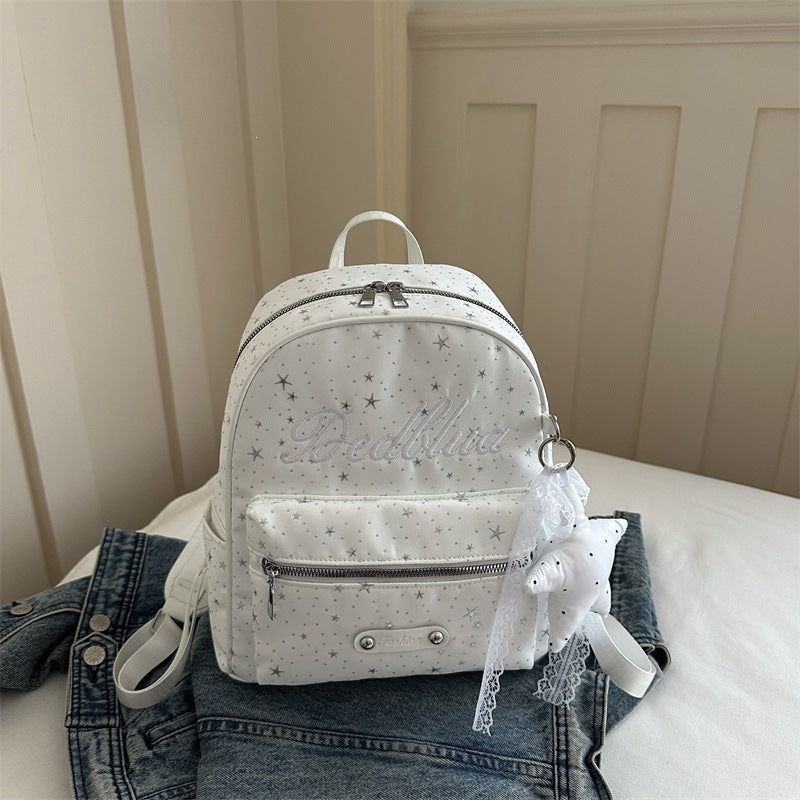 Korean Style Star Letter Backpack Large Capacity School Bag