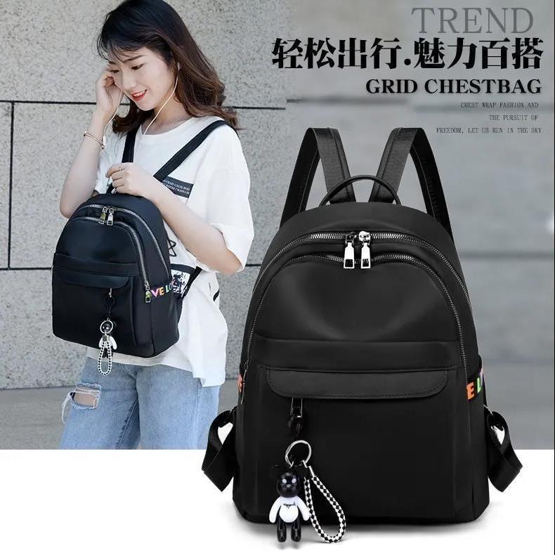 Women's Oxford Cloth Shoulder Backpack Casual Canvas Bag