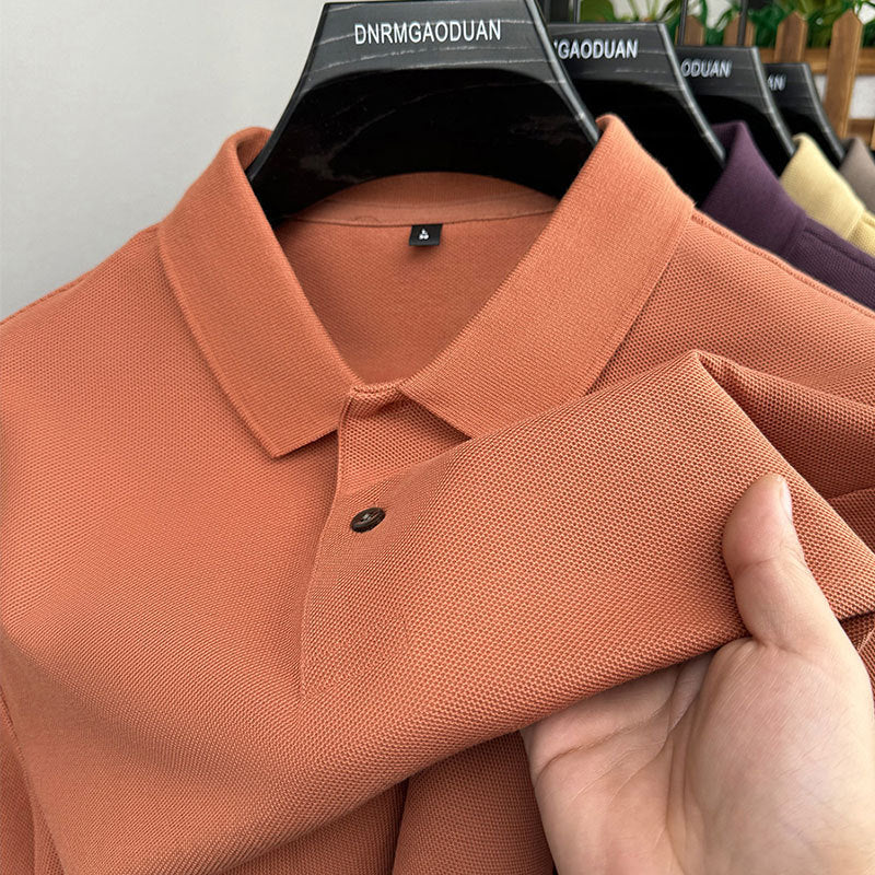 Men's 100% Cotton Short Sleeve Polo Shirt for Business Casual