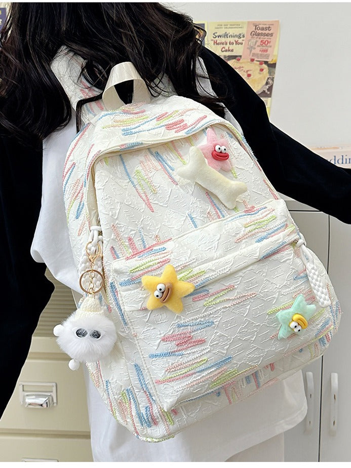 Cute Women's College Backpack Soft Casual School Bag