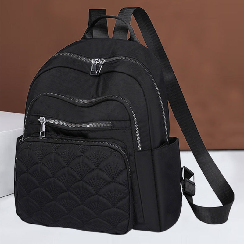 Women's Embroidered Oxford Cloth Large Capacity Backpack